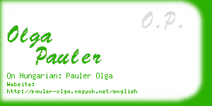 olga pauler business card